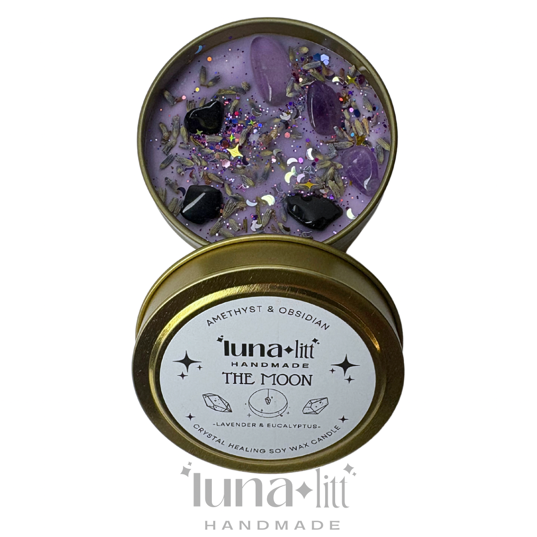The Moon - Crystal Intention Candle